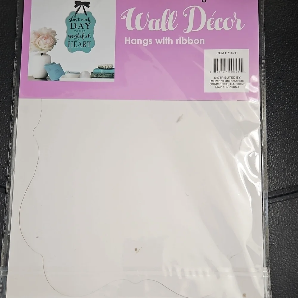 Designer Grateful Heart Wall Art - Teal and Gray
